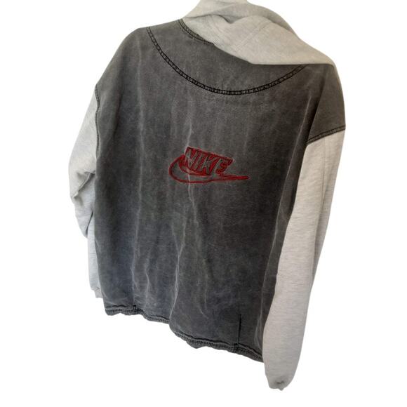 Vintage Nike Niketown Atlanta Denim Hoodie Jacket Size L - Picture 5 of 8